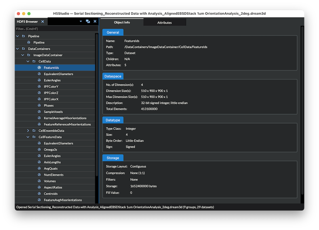 Dataset inspection